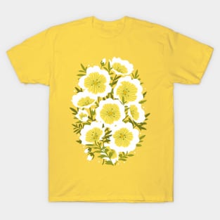 Bright summer flowers (Limnanthes flowers) T-Shirt